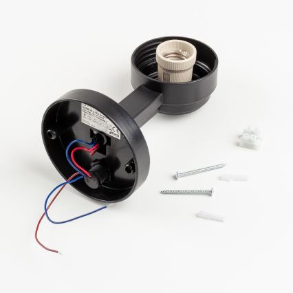 BRILAGI - Buitenmuurlamp met bewegingssensor HARBOR 1xE27/40W/230V IP33 antraciet/wit