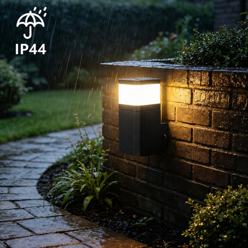 BRILAGI - Buitenmuurlamp met SCHUKO-stopcontact PILLAR 1xG9/11W/230V IP44 zwart
