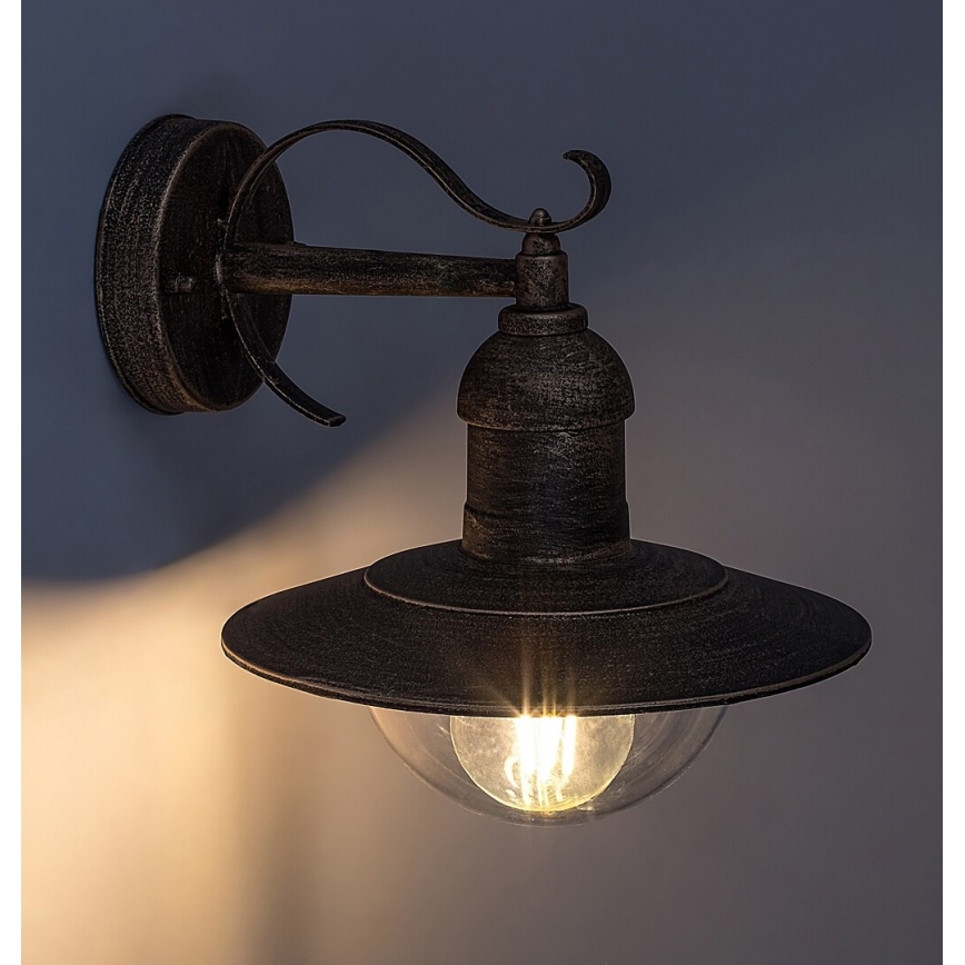 Brilagi - Buitenwandlamp MOLDE 1xE27/60W/230V IP44 brons/patina