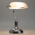 Brilagi - Bureaulamp BANK OFFICE 1xE27/60W/230V glanzend chroom/wit