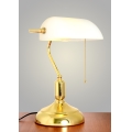 Brilagi - Bureaulamp BANK OFFICE 1xE27/60W/230V goud/wit