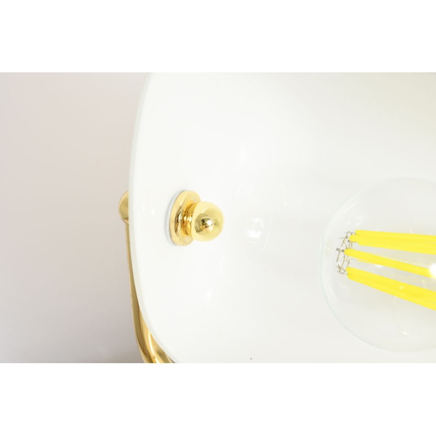 Brilagi - Bureaulamp BANK OFFICE 1xE27/60W/230V goud/wit