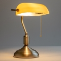 Brilagi - Bureaulamp BANK OFFICE 1xE27/60W/230V messing/oranje