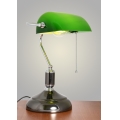 Brilagi - Bureaulamp BANK OFFICE 1xE27/60W/230V zwart/zilver/groen