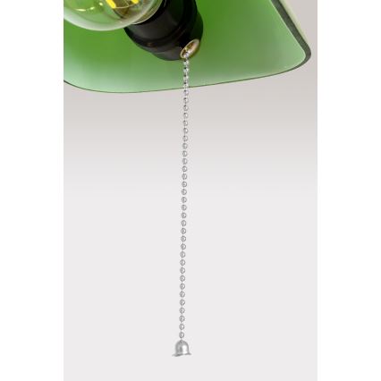 Brilagi - Bureaulamp BANK OFFICE 1xE27/60W/230V zwart/zilver/groen
