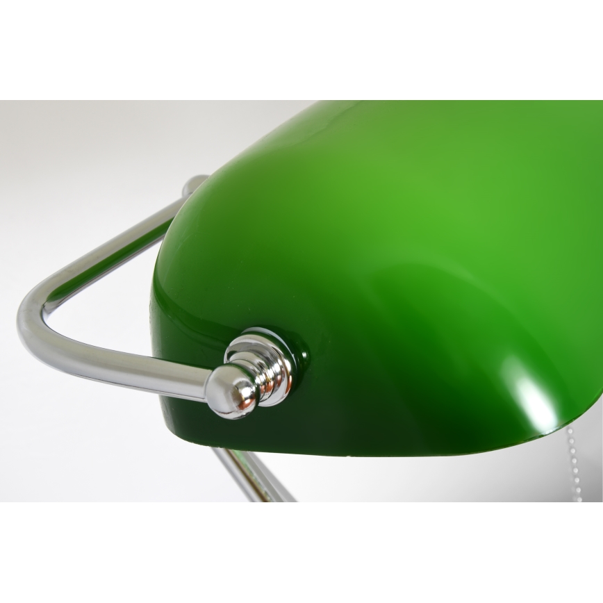 Brilagi - Bureaulamp BANK OFFICE 1xE27/60W/230V zwart/zilver/groen