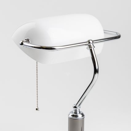 Brilagi - Bureaulamp BANK OFFICE 1xE27/60W/230V zwart/zilver/wit