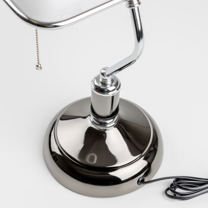 Brilagi - Bureaulamp BANK OFFICE 1xE27/60W/230V zwart/zilver/wit