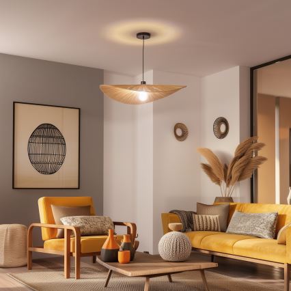 Brilagi - CERIA BOHO LED-hanglamp aan kabel 1x E27/40W/230V Ø 80 cm raffia