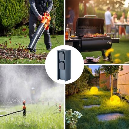 Brilagi - Colonne de prises d'extérieur PILLAR 2Z SCHUKO 230V IP44 anthracite