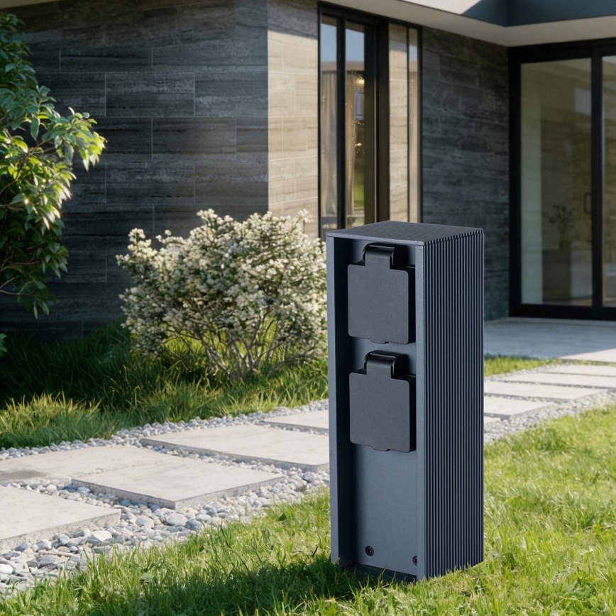 Brilagi - Colonne de prises d'extérieur PILLAR 2Z SCHUKO 230V IP44 anthracite
