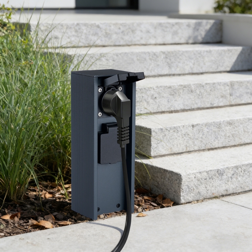 Brilagi - Colonne de prises d'extérieur PILLAR 2Z SCHUKO 230V IP44 anthracite