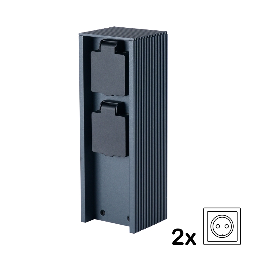 Brilagi - Colonne de prises d'extérieur PILLAR 2Z SCHUKO 230V IP44 anthracite