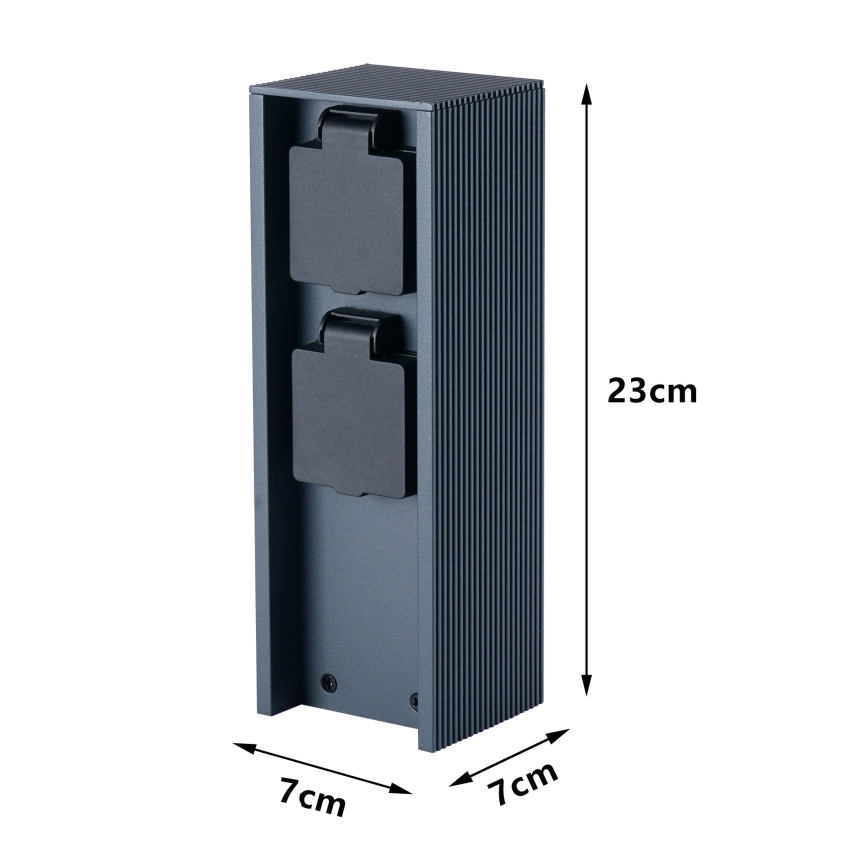 Brilagi - Colonne de prises d'extérieur PILLAR 2Z SCHUKO 230V IP44 anthracite