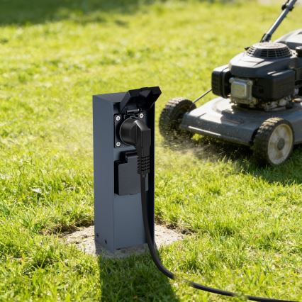 BRILAGI - Colonne de prises extérieur PILLAR 2Z SCHUKO 230V IP44 anthracite