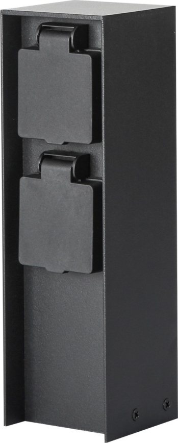 Brilagi - Colonne de prises extérieur PILLAR 2Z SCHUKO 230V IP44 noir