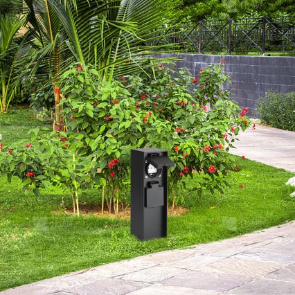 Brilagi - Colonne de prises extérieur PILLAR 2Z SCHUKO 230V IP44 noir