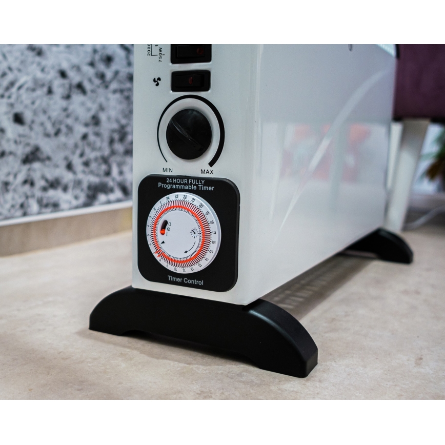 Brilagi - Convecteur à air chaud 750/1250/2000W minuteur/thermostat