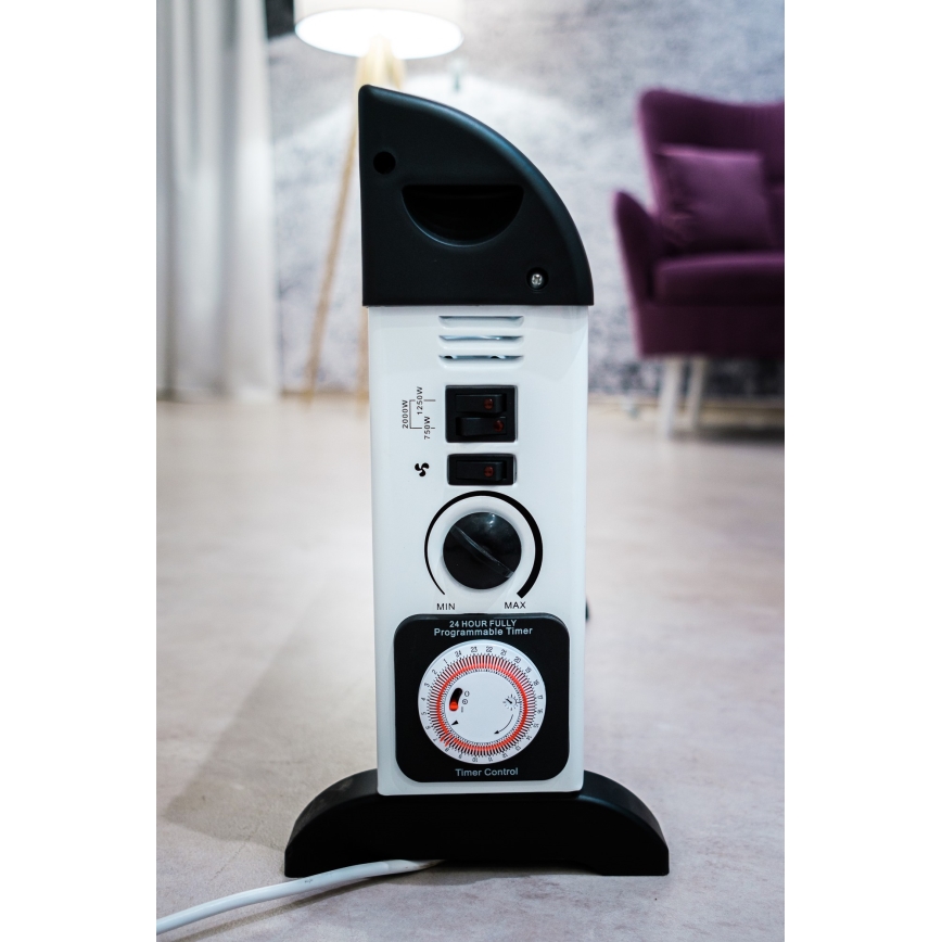 Brilagi - Convecteur à air chaud 750/1250/2000W minuteur/thermostat