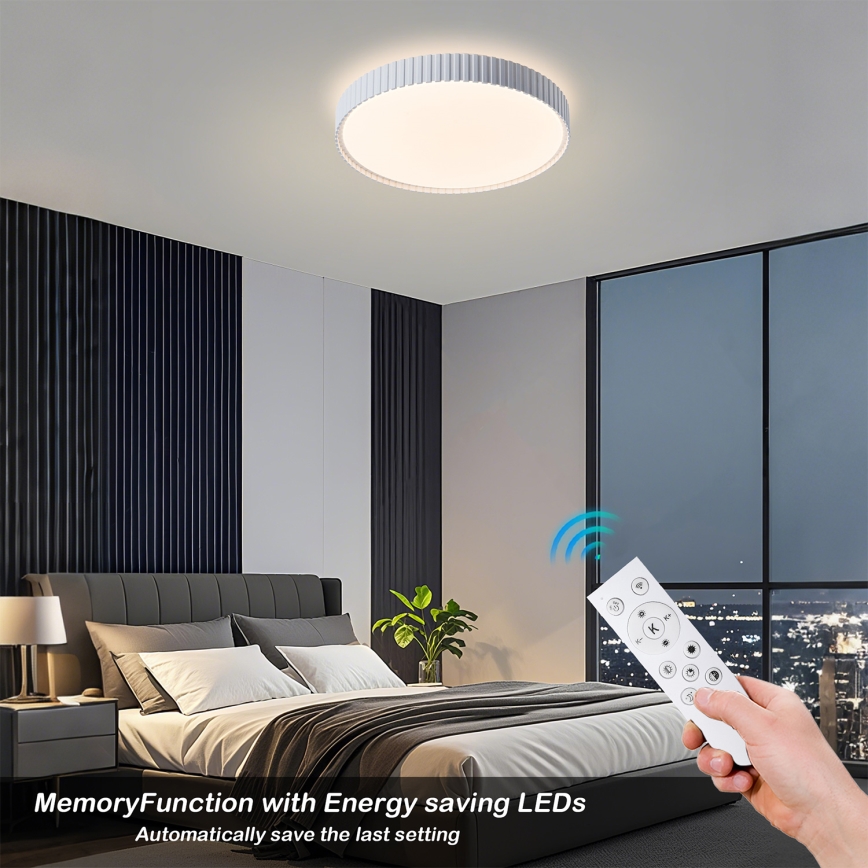 Brilagi - LED-dimbare plafondlamp CORVO LED/54W/230V 3000-6000K wit Ø 40 cm + afstandsbediening