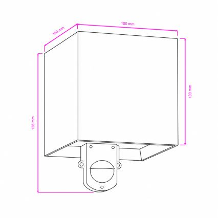 BRILAGI - CUBE LED/6W/230V buitenwandlamp met sensor, bruin, IP65