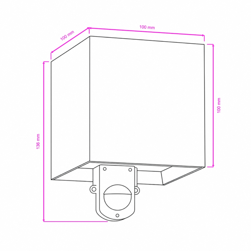 BRILAGI - CUBE LED/6W/230V buitenwandlamp met sensor, bruin, IP65