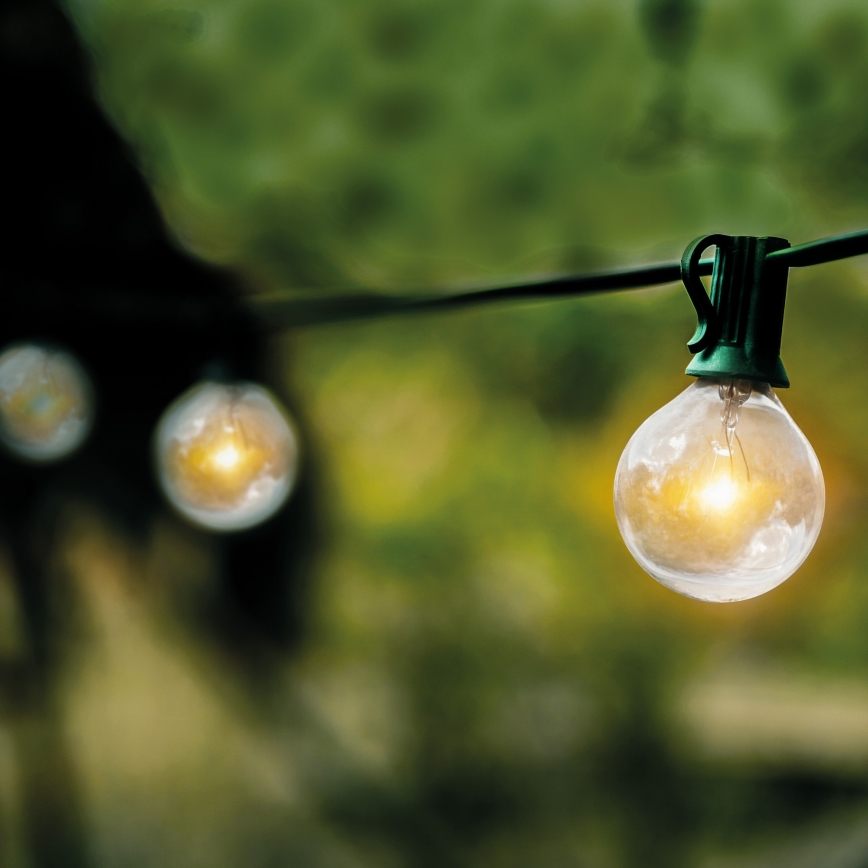 Brilagi - Decoratieve LED Lichtsnoer voor buiten SLINGER 25xE12 20m groen IP44 warm wit
