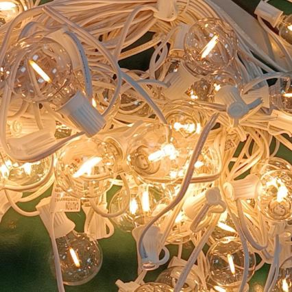 Brilagi - Decoratieve LED Lichtsnoer voor buiten SLINGER 25xE12 20m wit IP44 warm wit