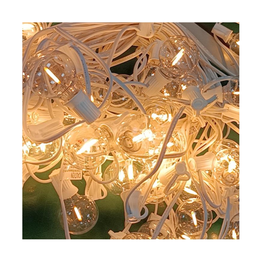 Brilagi - Decoratieve LED Lichtsnoer voor buiten SLINGER 25xE12 20m wit IP44 warm wit