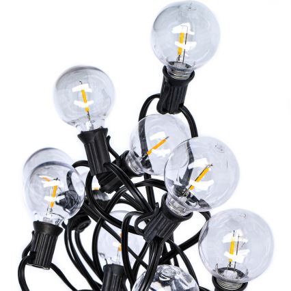 Brilagi - Decoratieve LED Lichtsnoer voor buiten SLINGER 25xE12 20m zwart IP44 warm wit