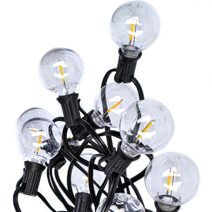 Brilagi - Decoratieve LED Lichtsnoer voor buiten SLINGER 25xE12 20m zwart IP44 warm wit