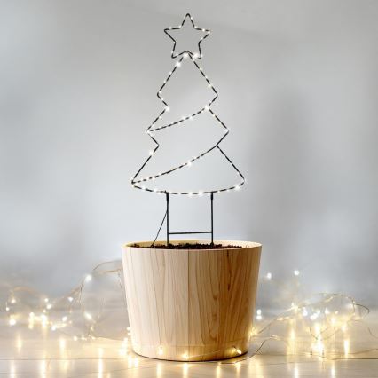 Brilagi - Décoration de Noël extérieure LED, alimentation 3x AA, IP44, 68 x 29 cm - sapin