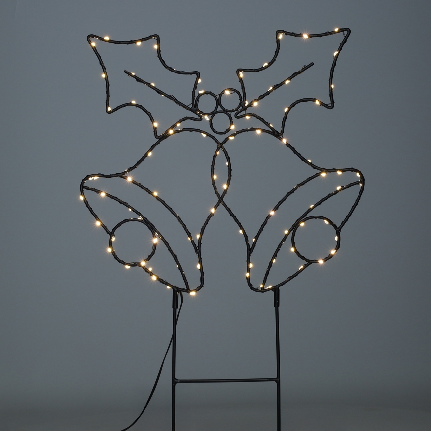 Brilagi - Décoration de Noël extérieure LED, clochettes, 55x32 cm, 3xAA, IP44