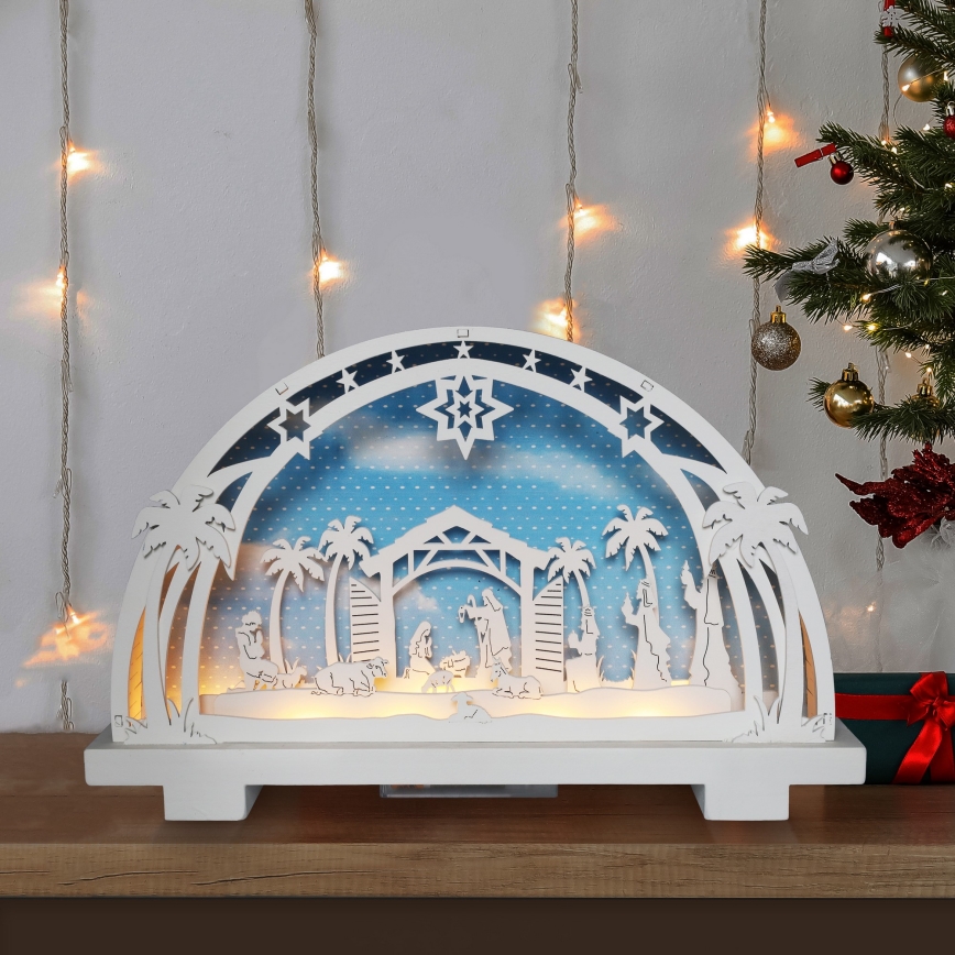Brilagi - Décoration de Noël LED/2xAA crèche