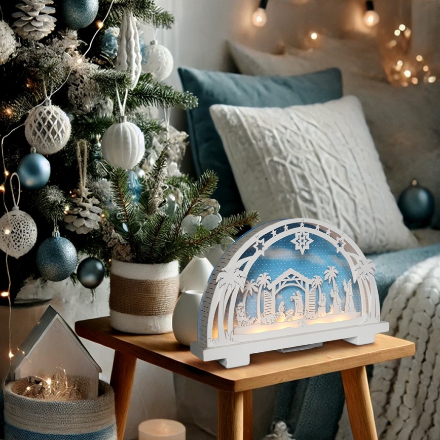 Brilagi - Décoration de Noël LED/2xAA crèche