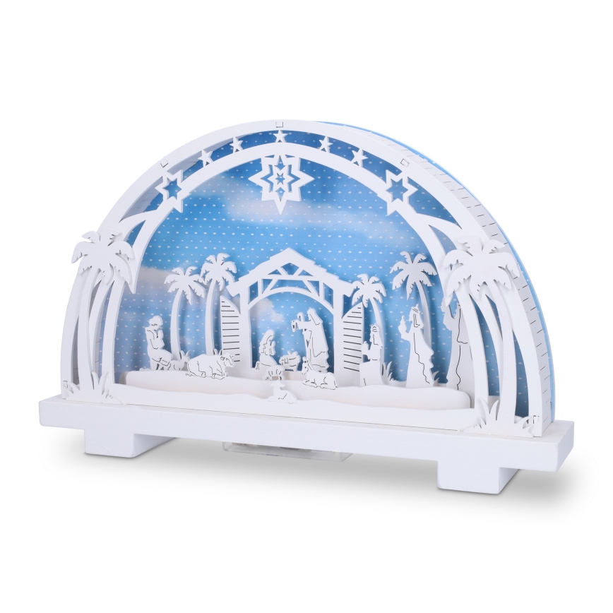 Brilagi - Décoration de Noël LED/2xAA crèche