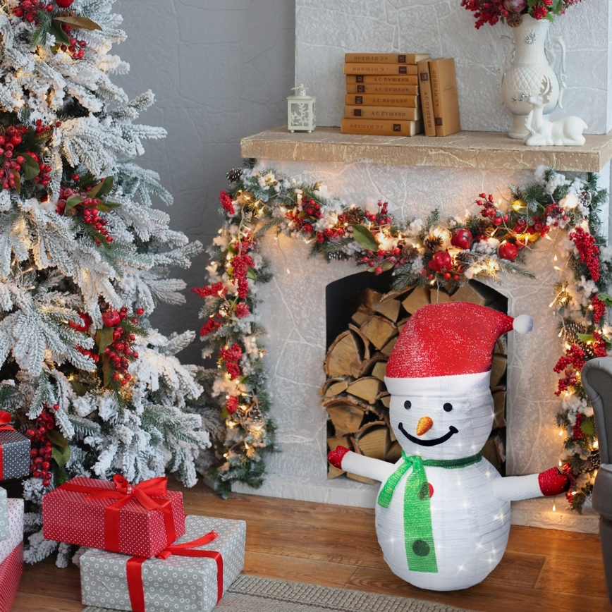 Brilagi - Décoration de Noël LED d'extérieur 40xLED/3xAA IP44 bonhomme de neige