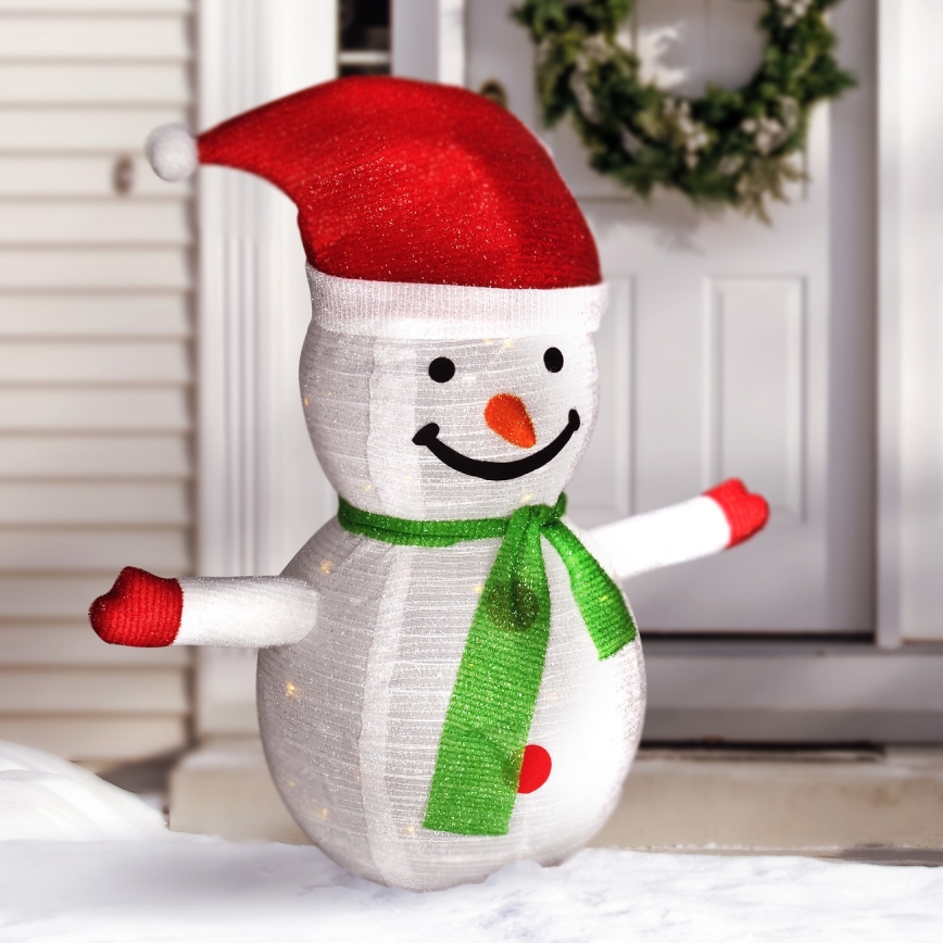 Brilagi - Décoration de Noël LED d'extérieur 40xLED/3xAA IP44 bonhomme de neige