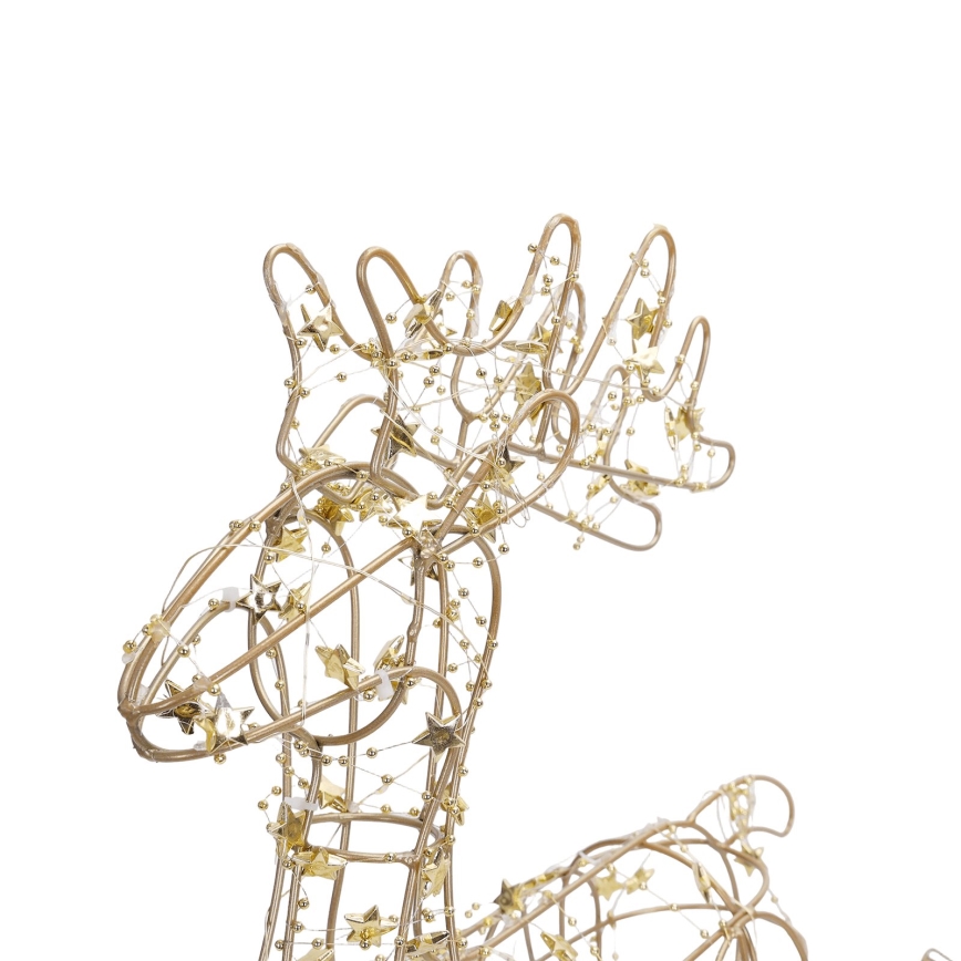 BRILAGI - Décoration de Noël LED LED/3xAA 46 cm renne avec traîneau blanc chaud