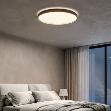 Brilagi - Dimbare LED-plafondlamp ALSON LED/72W/230V 3000-6500K eiken Ø 78 cm + afstandsbediening