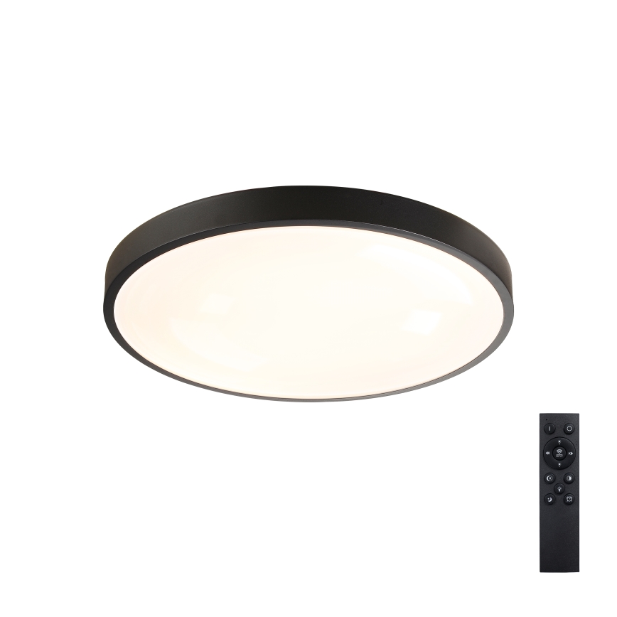 Brilagi - Dimbare LED-plafondlamp GLASS POOL DOUBLE LED/48W/230V 3000-6000K 40 cm zwart + afstandsbediening