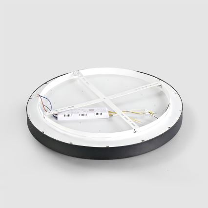Brilagi - Dimbare LED-plafondlamp GLASS POOL DOUBLE LED/48W/230V 3000-6000K 40 cm zwart + afstandsbediening