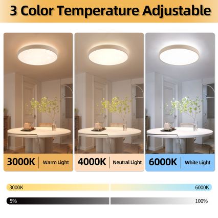 Brilagi - LED dimbare plafondlamp GLASS POOL DOUBLE LED/80W/230V 3000-6000K 60 cm beige + afstandsbediening