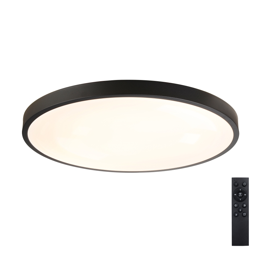 Brilagi - Dimbare LED-plafondlamp GLASS POOL DOUBLE LED/80W/230V 3000-6000K 60 cm zwart + afstandsbediening