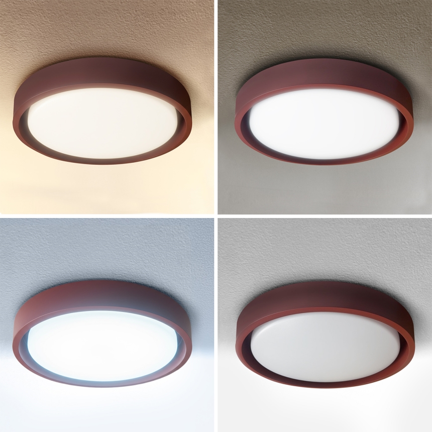 Brilagi - Dimbare LED-plafondlamp MATTEO LED/48W/230V 3000-6500K Ø 41 cm rood + afstandsbediening