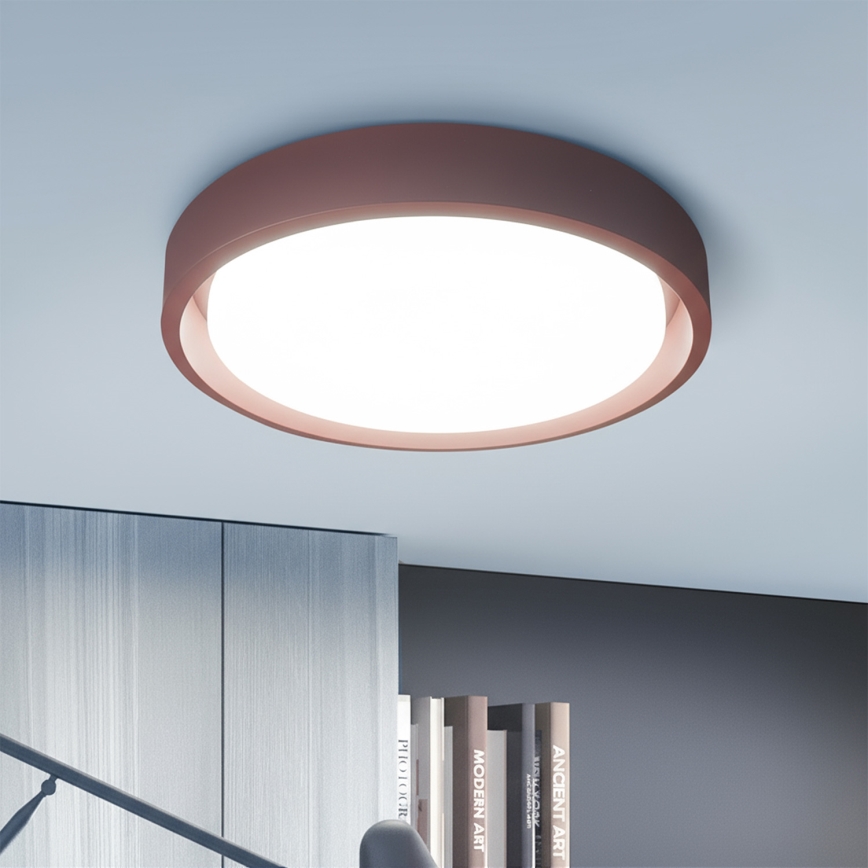 Brilagi - Dimbare LED-plafondlamp MATTEO LED/48W/230V 3000-6500K Ø 41 cm rood + afstandsbediening