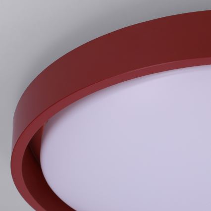 Brilagi - Dimbare LED-plafondlamp MATTEO LED/48W/230V 3000-6500K Ø 41 cm rood + afstandsbediening