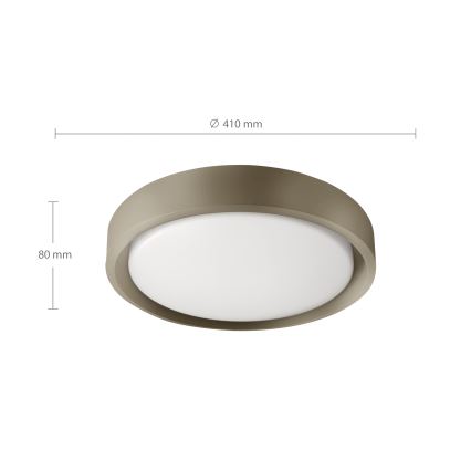 Brilagi - Dimbare LED-plafondlamp MATTEO LED/48W/230V 3000-6500K Ø 41 cm taupe + afstandsbediening
