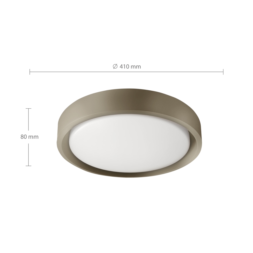 Brilagi - Dimbare LED-plafondlamp MATTEO LED/48W/230V 3000-6500K Ø 41 cm taupe + afstandsbediening