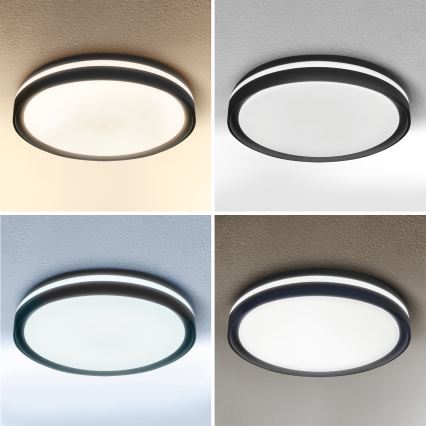 Brilagi - LED dimbare plafondlamp NAOMI LED/48W/230V 3000-6500K Ø 39 cm zwart + afstandsbediening